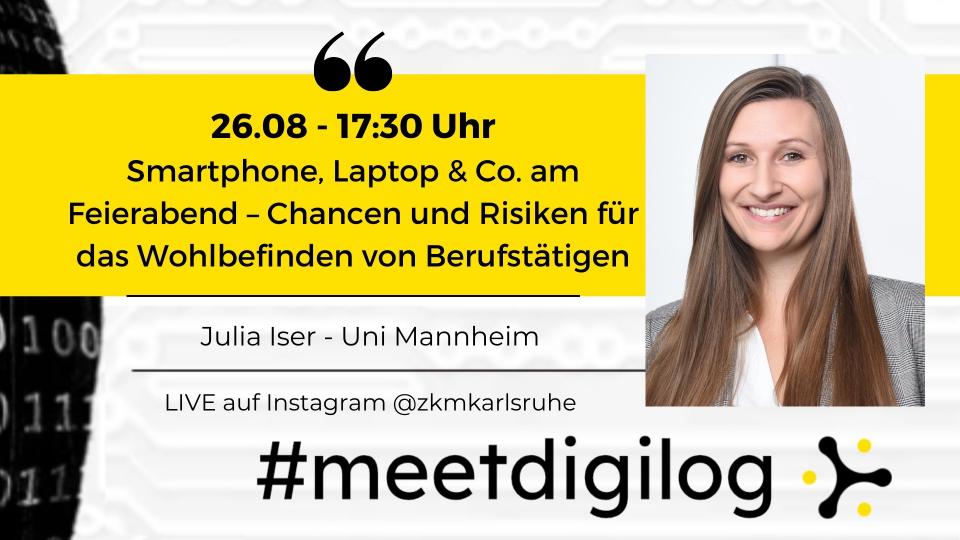 Thema von #meetdigilog und Foto des Gastes
