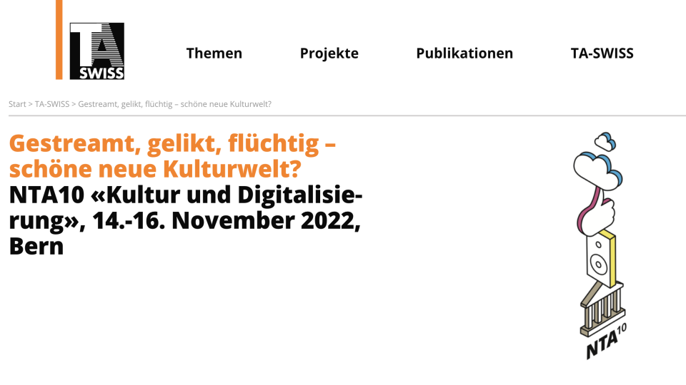Screenshot der Webseite zur Konferenz