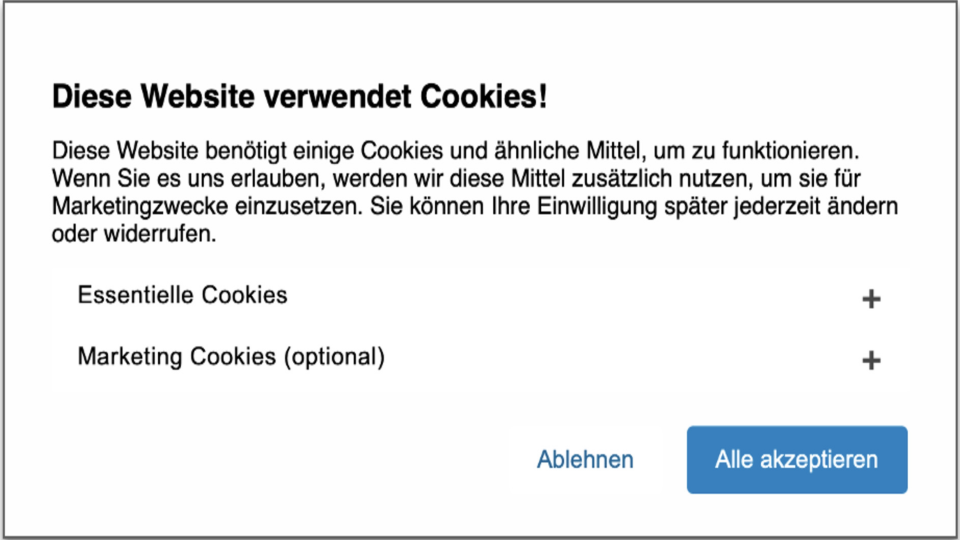 Sreenshot zu Cookies
