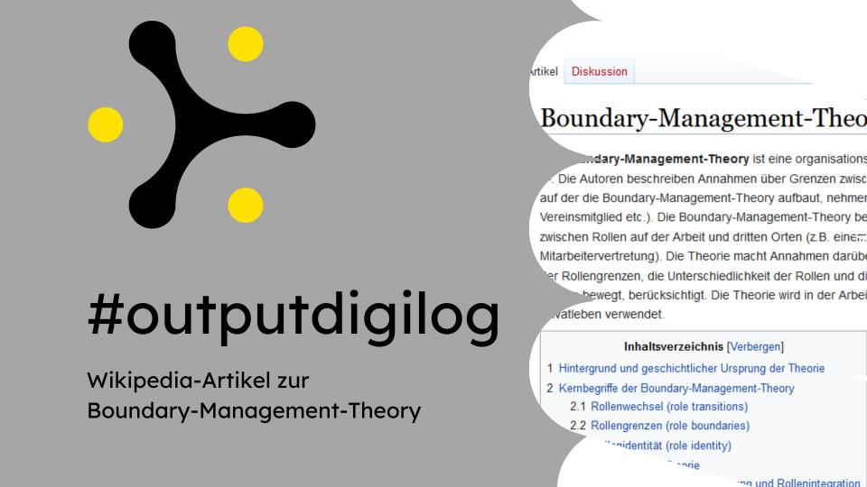 Thema des Outputs mit Screenshot des Wikipedia-Artikels