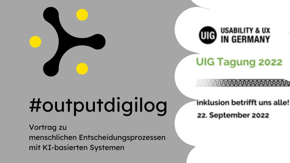Thema des Outputs mit Screenshot zur UIG Tagung 2022